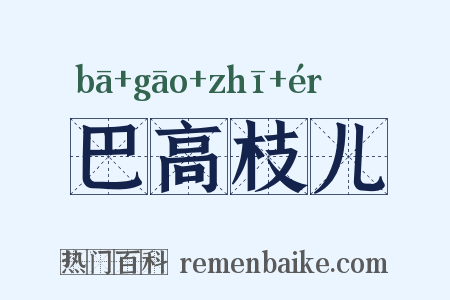 巴高枝儿是什么意思的图片